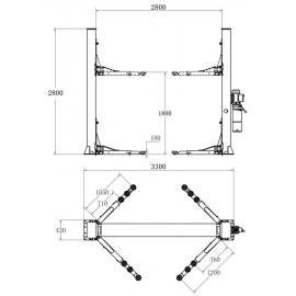 TWO POST LIFT YL140